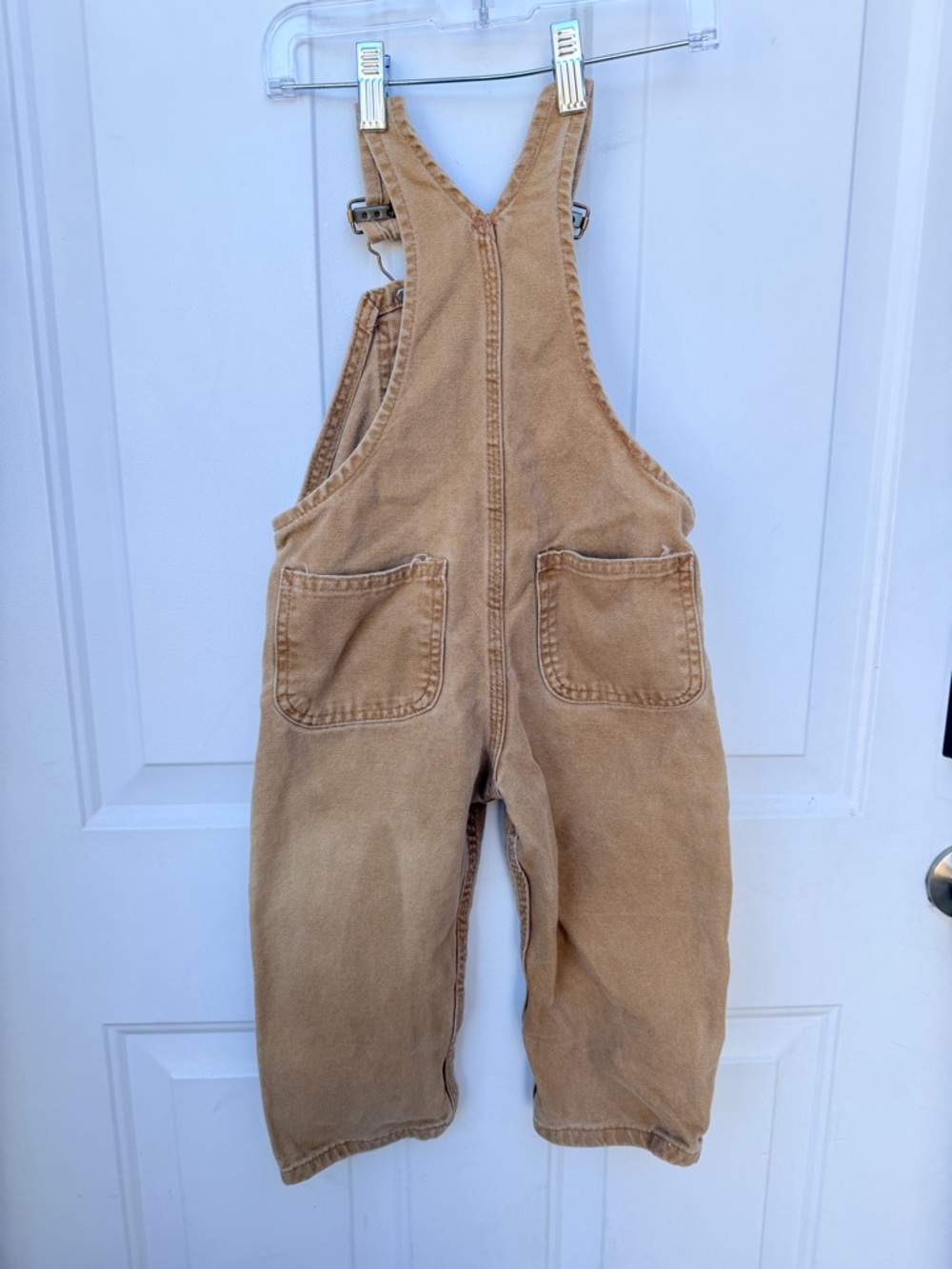 Carhartt Brown Duck Bib Overalls Toddler Size 2T Adjustable Workwear - Picture 3 of 8